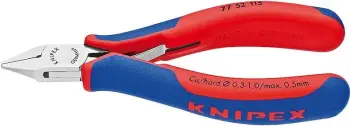 Prerëse anësore precize Knipex 77 02 115, për elektronikë, doreza plastike, e zezë