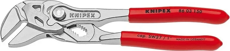 Kuleç Knipex 86 03 150, 150mm, krom-vanadium, dorezë plastike, e kuqe - 1