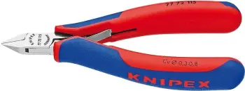 Pincë prerëse anësore Knipex 79 02 120, për elektronikë, doreza ergonomike, blu e kuqe