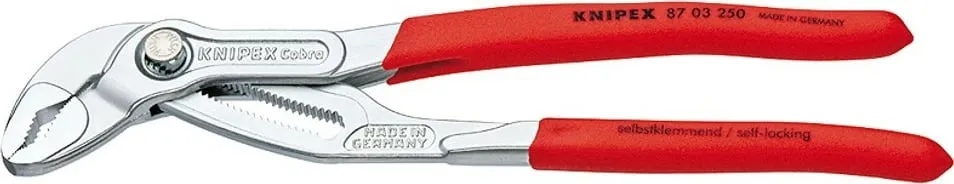 Pinca ujë Knipex Cobra 87 03 250, 250mm, dorezë plastike, e kuqe - 1