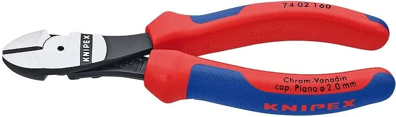 Pincë prerëse anësore Knipex 160mm, krom-vanadium, kuqe/blu - 1