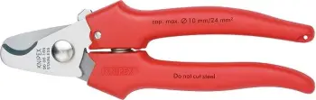 Prerëse kabllosh Knipex 95 05 165, 165mm, plastikë/çelik inox, e kuqe