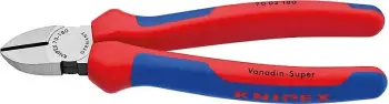 Darë diagonale Knipex 25 02 140, 140mm, krom-vanadium, dorezë plastike, kaltër/kuqe