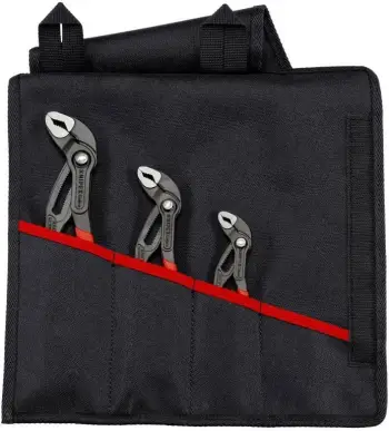 Set darash Knipex Cobra, 3 copë, 115-330 mm, me çantë tekstili