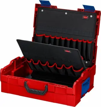 Kuti veglash Knipex 00 21 19 LB, ABS plastik, rezistente, e kuqe/zezë