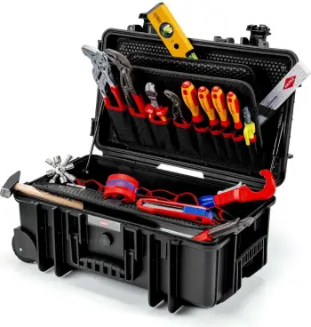 Kasë veglash Knipex Robust26 Move Sanitaer, e zezë