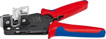 Vegël zhveshëse Knipex 12 12 06, izolim mbrojtës, 195mm, plastikë, kaltër/kuqe
