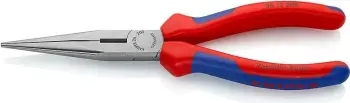 Pinca Knipex KP-2612200, 200mm, majë e hollë, prerëse, ngjyrë kaltër-kuqe
