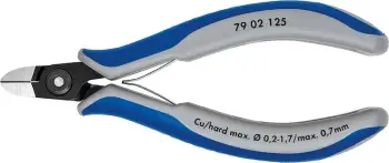 Prerëse anësore precize Knipex Electronics, çelik i farkëtuar, doreza ergonomike, shumëngjyrëshe