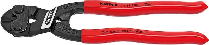 Kërrusëse bulonash Knipex CoBolt, 200mm, krom-vanadium, dorezë plastike, e kuqe - 1