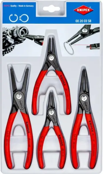 Knipex circlip klesta set, 685g, e kuqe