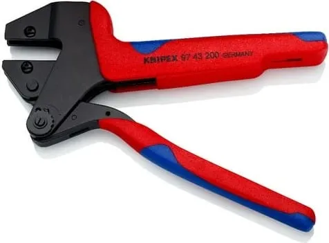 Vegël presimi Knipex Crimp-Systemzange, 200mm, kuqe/blu - 1