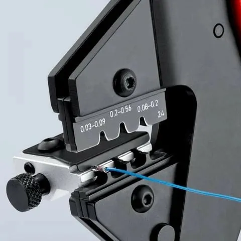 Vegël presimi Knipex Crimp-Systemzange, 200mm, kuqe/blu - 2
