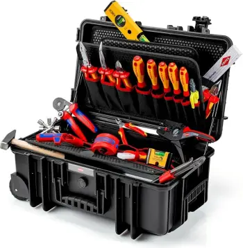 Kasë veglash Knipex Robust26 Move Elektro, e zezë, me vegla elektrike