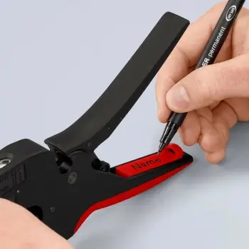 Krimpues dhe zhveshës teli Knipex 12 72 190, çelik, dorezë plastike, 190 mm, zi/kuqe