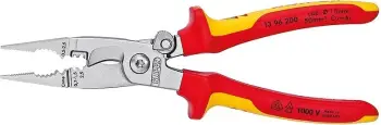 Pinca me maje të hollë Knipex 13 96 200, 200mm, dorezë portokalli/kuqe