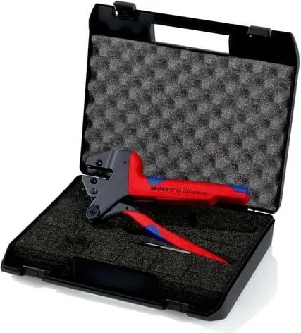 Vegël crimp Knipex Crimp-Systemzange, me kuti, kuqe/blu - 1