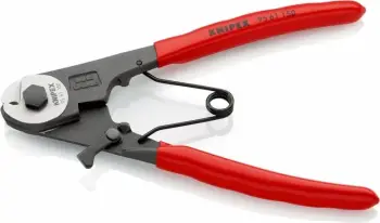 Gërshërë për kabllo çeliku Knipex 9561150, 150mm, dorezë plastike, të kuqe