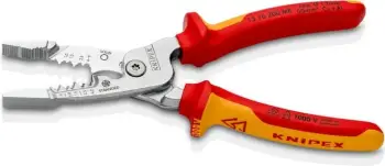 Mjet zhveshës telash Knipex 13 76 200 ME, 200mm, izolim mbrojtës, inox, kuq/verdhe