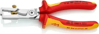 Gërshërë për zhveshje izolimi Knipex 95 05 20, 180mm, të izoluara 1000V, shumëngjyrëshe