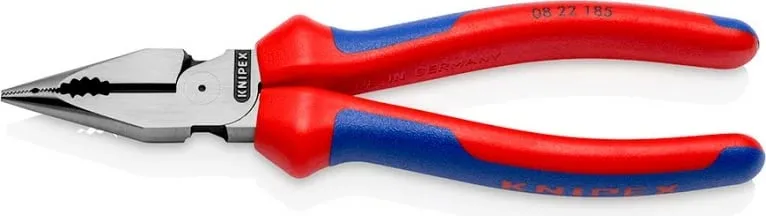Pincë me majë të hollë Knipex, 22mm, dorezë kuqe/kaltër - 2