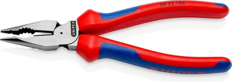 Pincë me majë të hollë Knipex, 22mm, dorezë kuqe/kaltër - 3