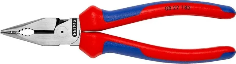 Pincë me majë të hollë Knipex, 22mm, dorezë kuqe/kaltër - 4