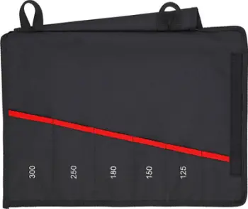 Rast çelësash Knipex Roll Up, 5 ndarje, poliester, i zi