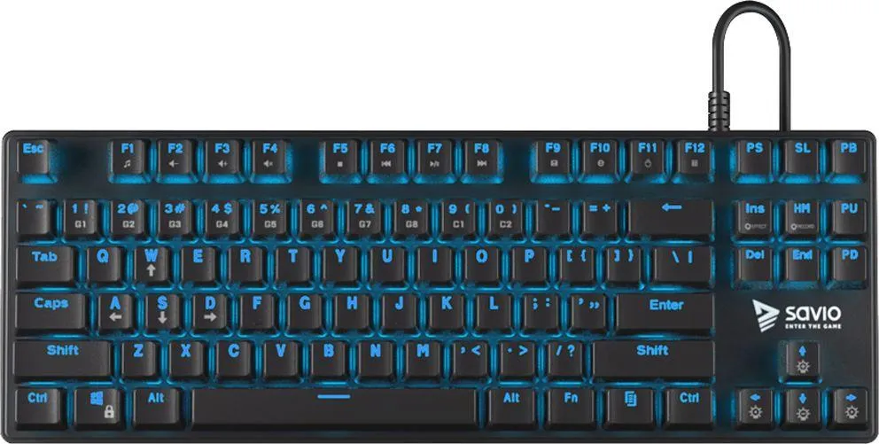 Tastierë Savio Tempest RX TKL Outemu (SAVGK-TEMPEST BLUE), e zezë - 1