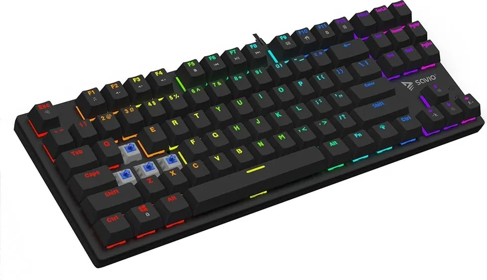 Tastierë lojërash Savio Tempest X2, Outemu Blue, e zezë - 3
