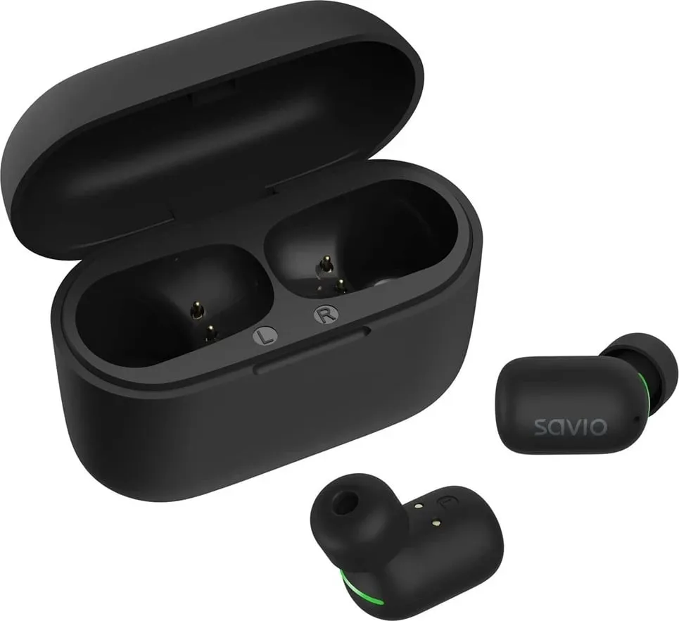 Dëgjuese Savio TWS-09, Wireless, të zeza - 1