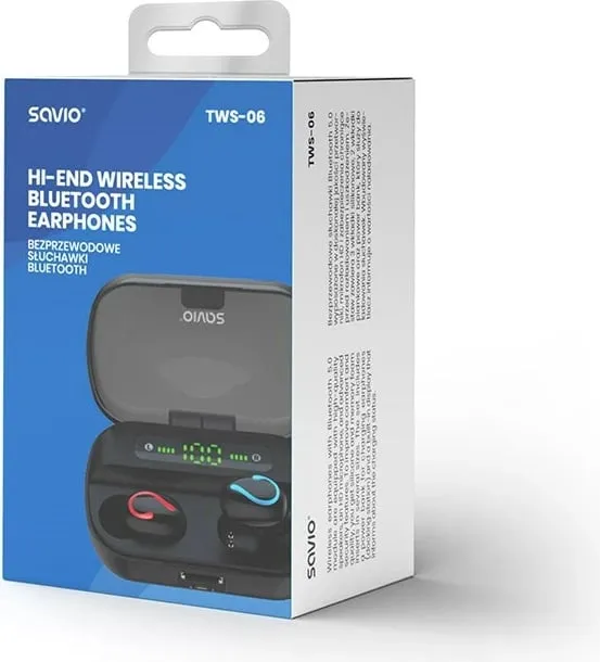 Dëgjuese Savio TWS-06, Wireless, të zeza - 10