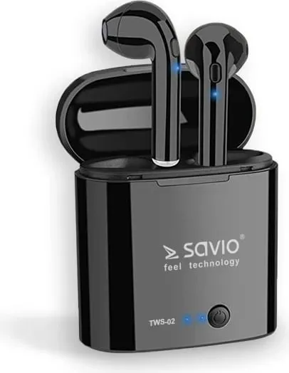 Dëgjuese Savio TWS-02, Wireless, të hirta - 1