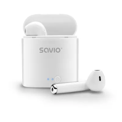Dëgjuese Savio TWS-01, Wireless, të bardha - 1