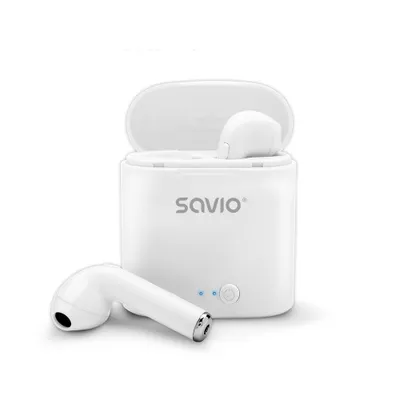 Dëgjuese Savio TWS-01, Wireless, të bardha - 2