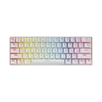 Tastierë mekanike Gaming Savio WHITEOUT, USB, Outemu Blue RGB, e bardhë