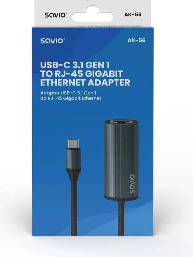 Përshtatës SAVIO USB-C 3.1 Gen.1 (M), 1000 Mbps, AK-56, i hirtë - 4