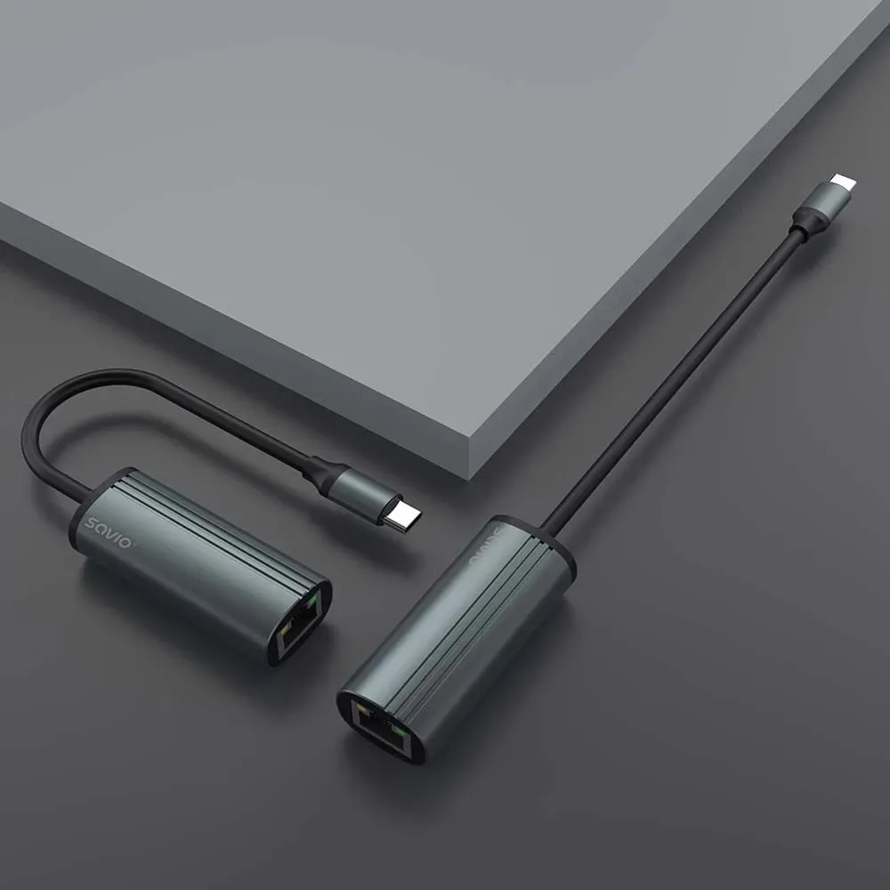Përshtatës SAVIO USB-C 3.1 Gen.1 (M), 1000 Mbps, AK-56, i hirtë - 6