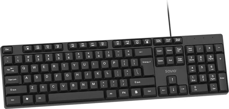 Tastierë SAVIO KB-01, full-size, USB, QWERTY, e zezë - 3