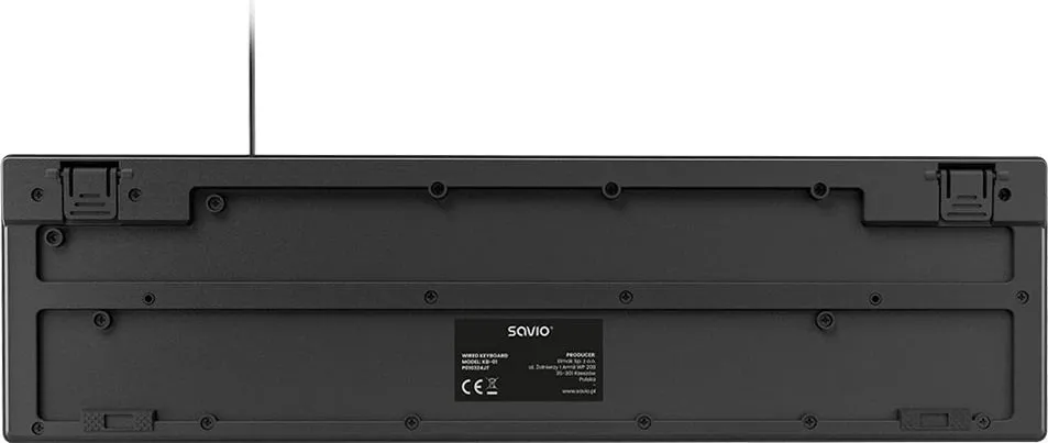 Tastierë SAVIO KB-01, full-size, USB, QWERTY, e zezë - 5