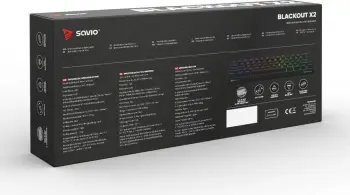 Tastierë mekanike SAVIO BLACKOUT X2 RED, 60%, RGB, me kabllo, e zezë