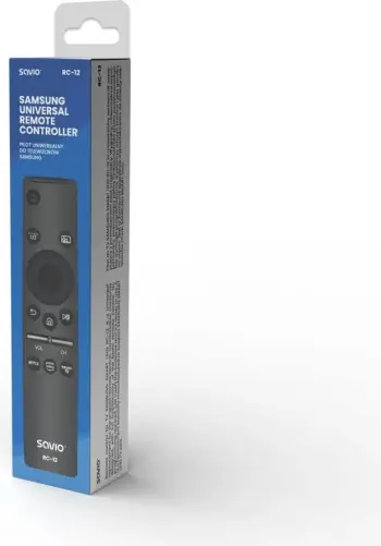 Telekomandë universale Savio RC-12 për TV Samsung, SMART, me butona VOD, e zezë
