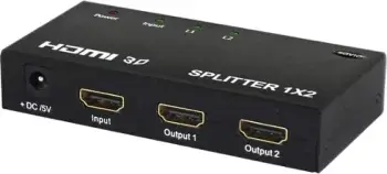 Ndarës Savio HDMI për 2 marrës (SAVIO CL-42), i zi