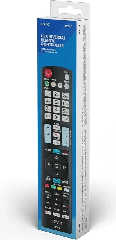 Telekomandë TV Savio RC-11, e zezë - 2