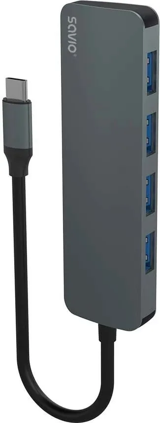 Hub Savio USB-C - 4 x USB-A, AK-54, hiri - 1