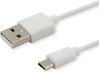 Kabllo Savio, USB A / Micro-USB B, 1 m, e bardhë