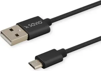 Kabllo Savio, USB A / USB C, 2 m, e zezë