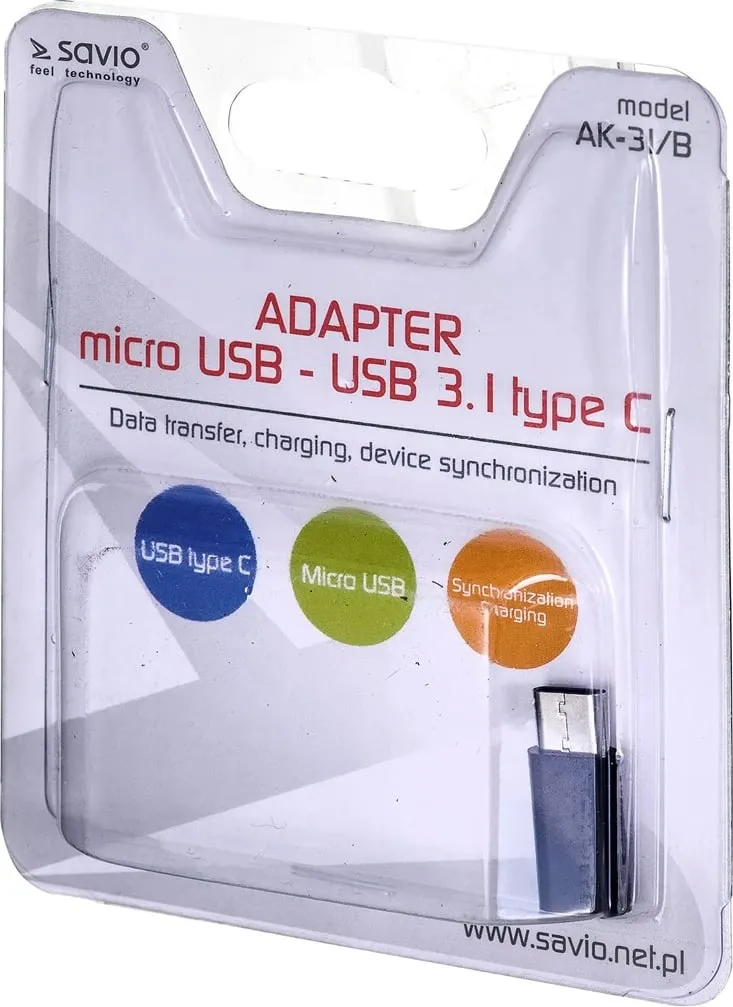 Përshtatës Savio AK-31/ B USB USB 3.1, i zi - 1