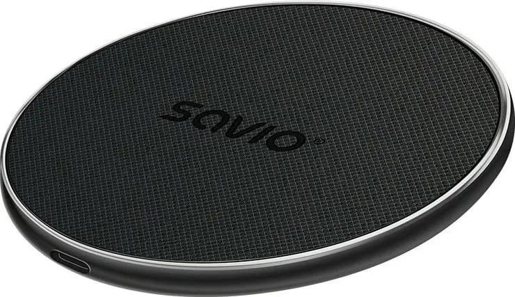 Karikues wireless Savio LA-08 Charger Qi, 15W, i zi - 1