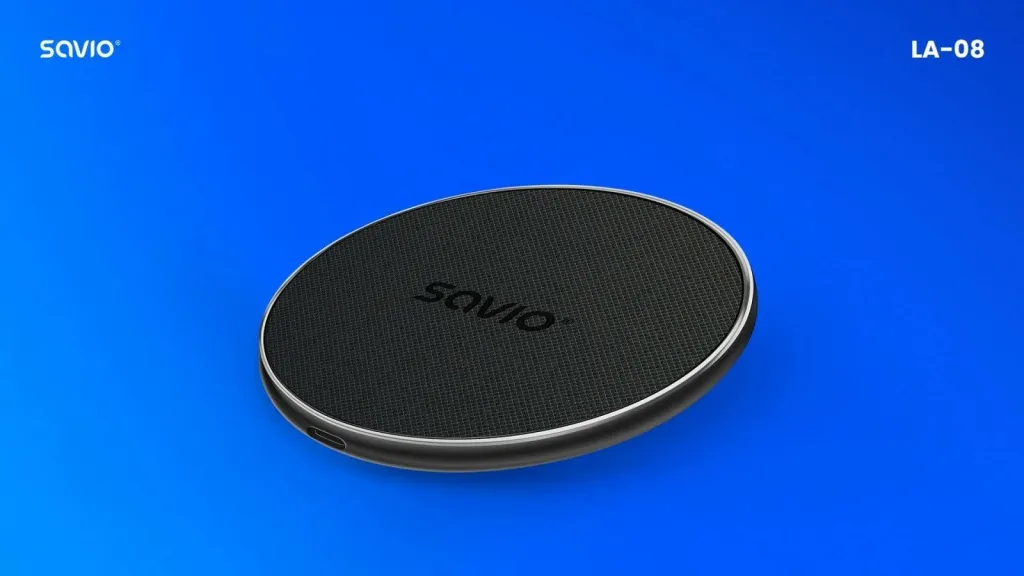 Karikues wireless Savio LA-08 Charger Qi, 15W, i zi - 6